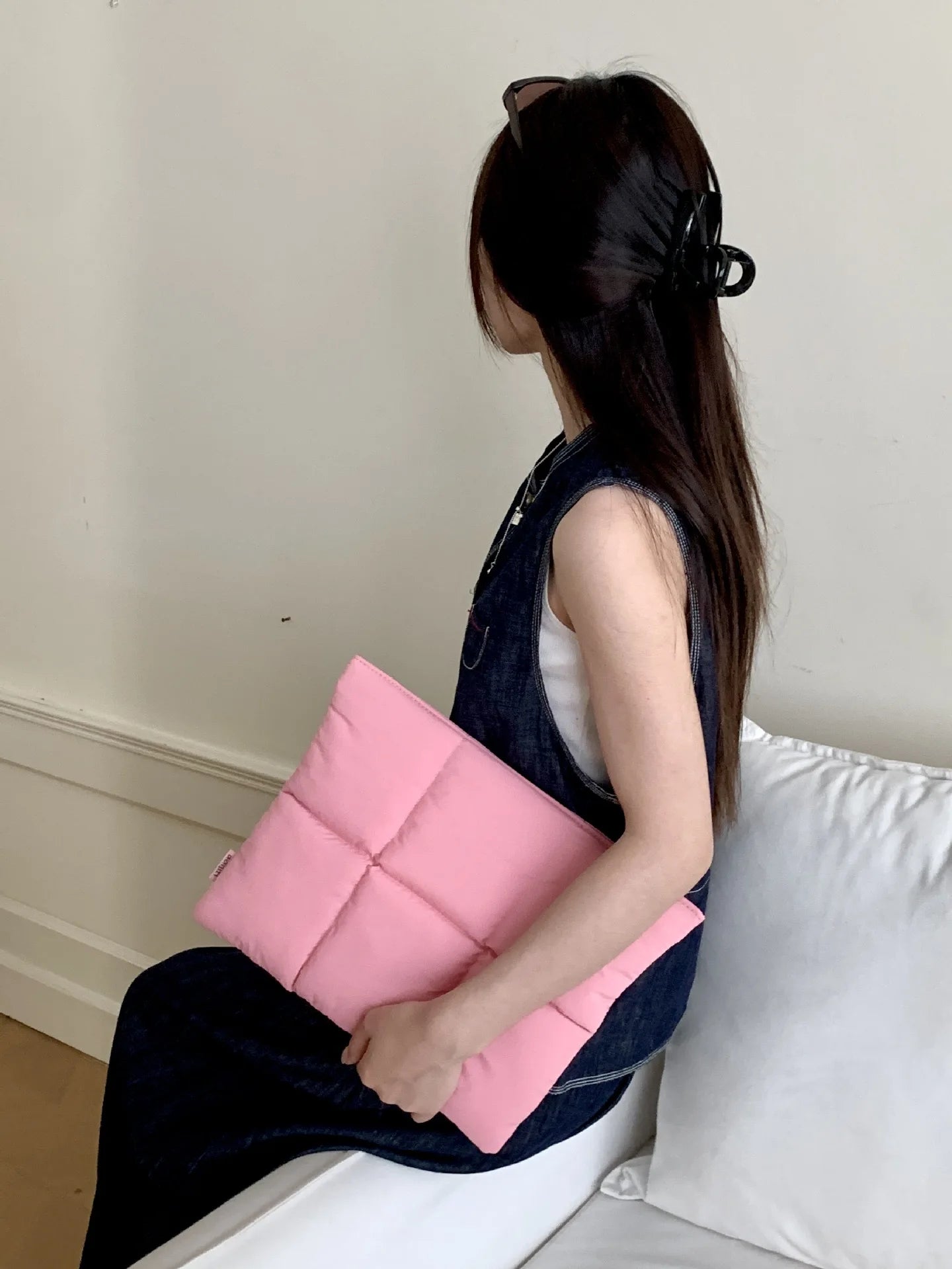 Quilted Puffy Laptop Sleeve Case for 13-15.6 Inch MacBook Air/Pro, Lenovo, HP Notebooks and more!